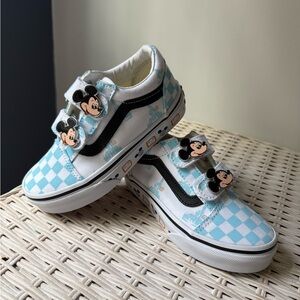 Disney Vans Blue Checkered Mickey Mouse Shoes